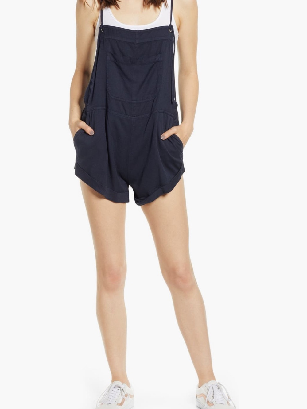 Billabong Navy Short Romper Overalls